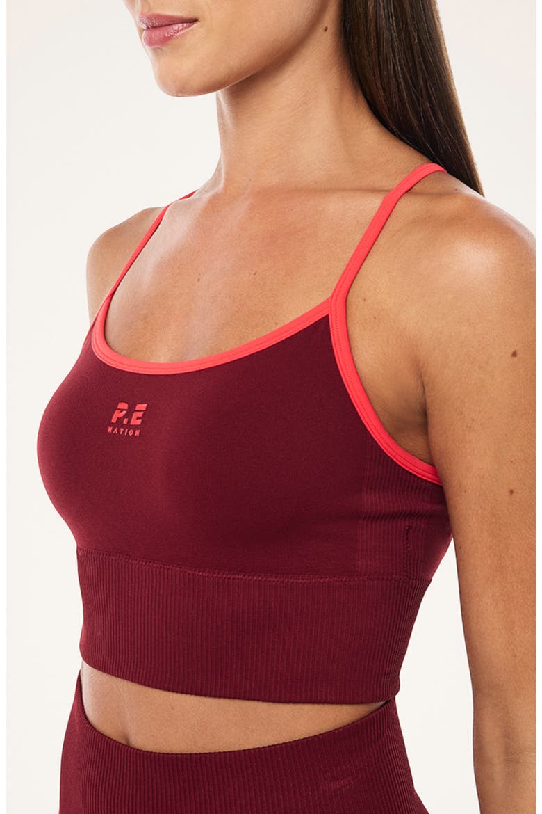 Release Seamless Crop Tank, Alternate, color, CABERNET / STRAWBERRY