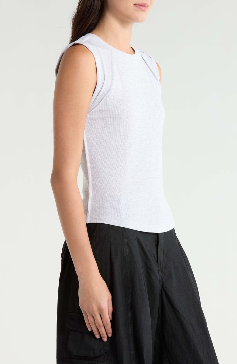 Free People Love My Twist Muscle Tee, Alternate, color, White Heather Grey