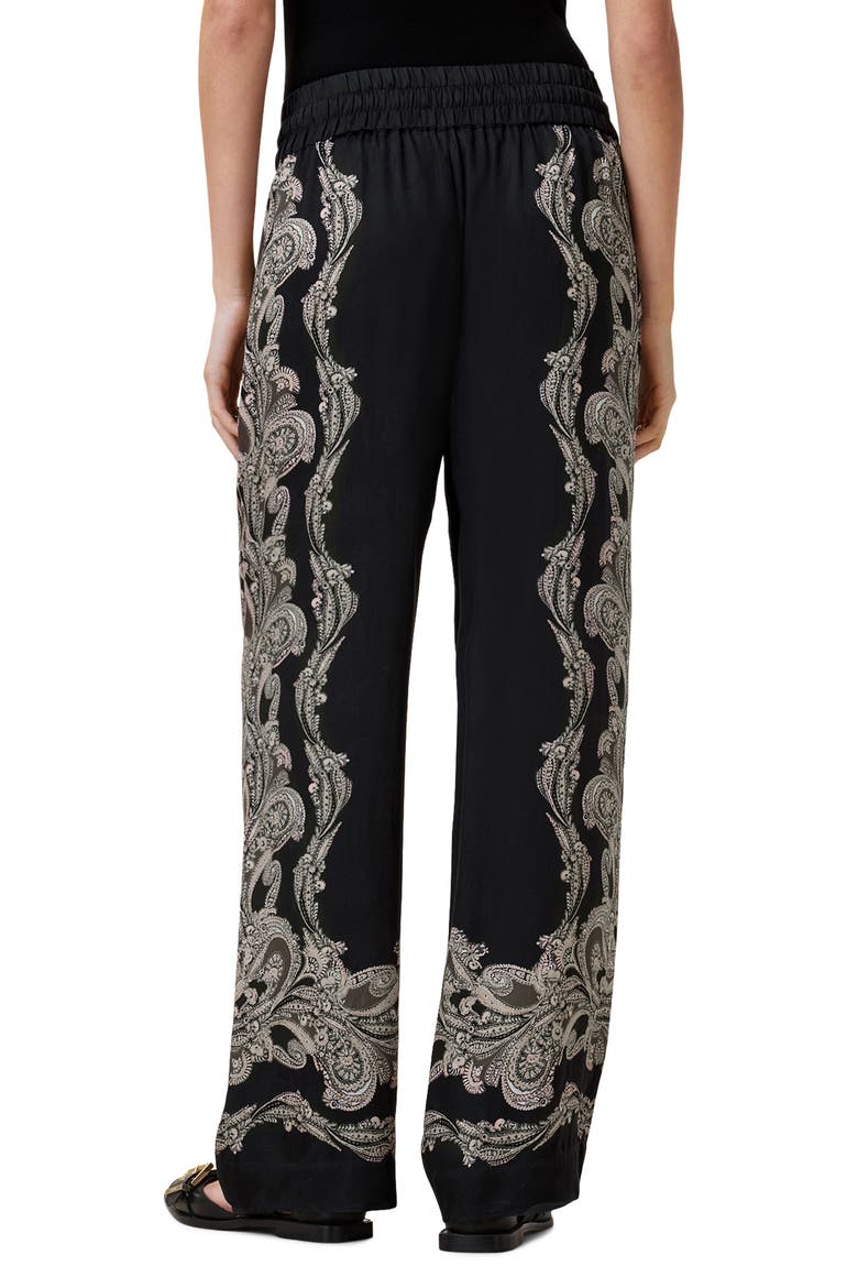 Tyler Paisley Print Drawstring Pants, Alternate, color, LITA BLACK