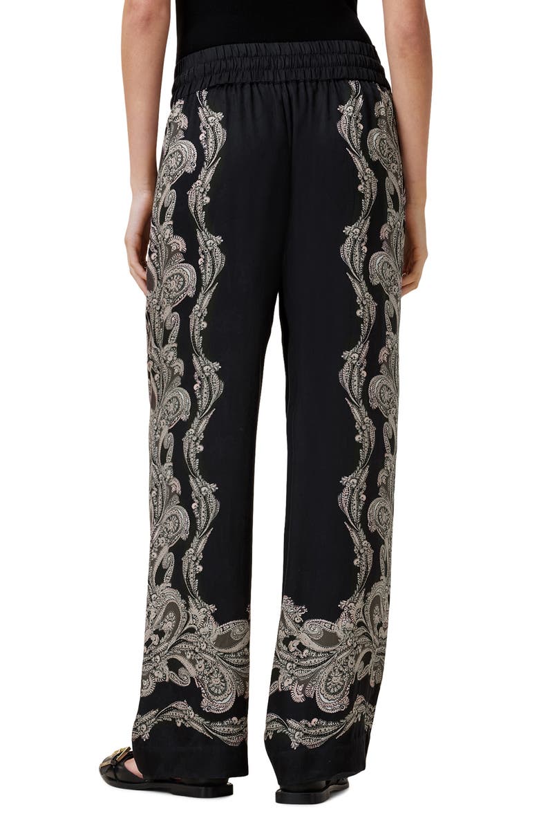 AllSaints Tyler Paisley Print Drawstring Pants, Alternate, color, Lita Black