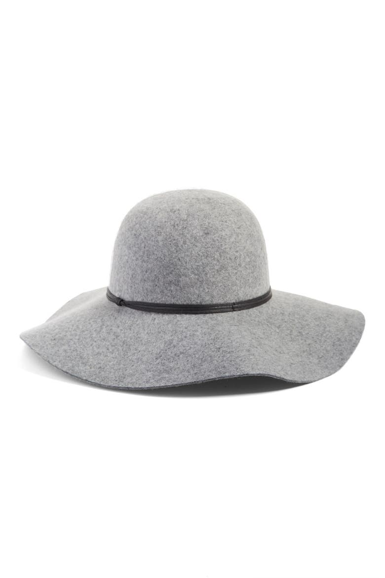 Floppy Wool Hat, Main, color, GREY LIGHT HEATHER