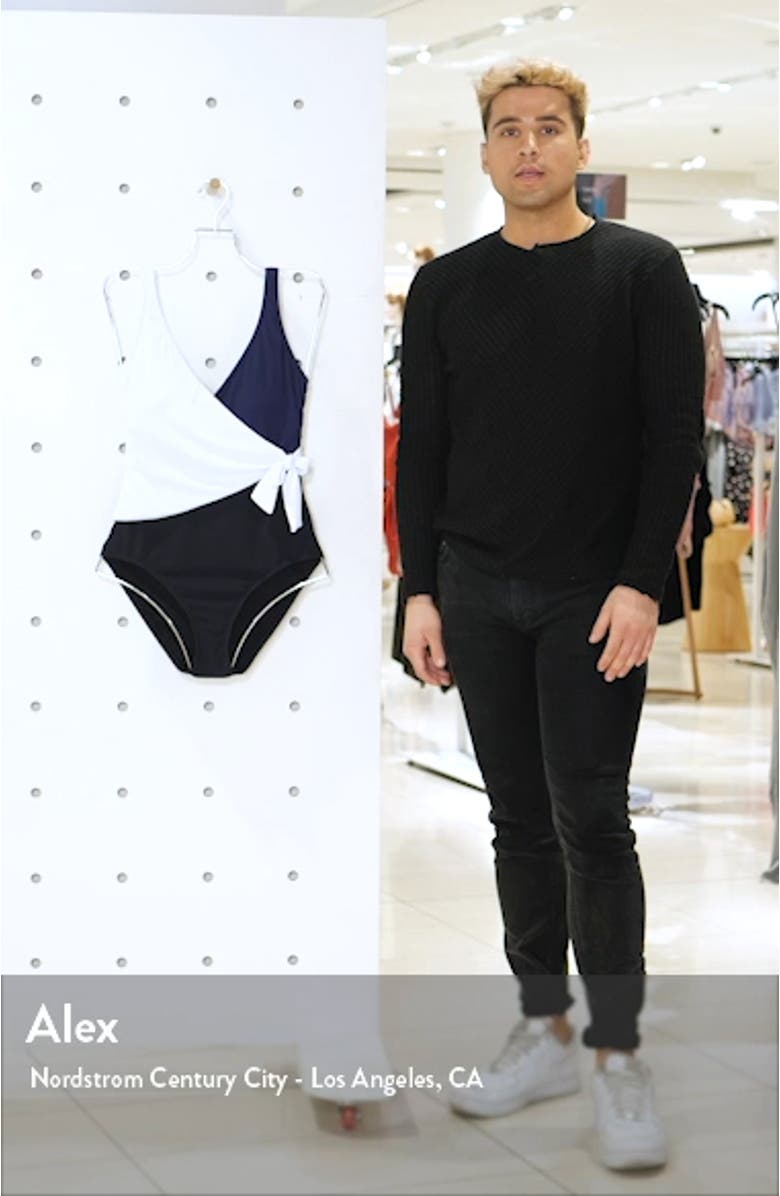 Colorblock Scoop Back One-Piece Swimsuit, sales video thumbnail