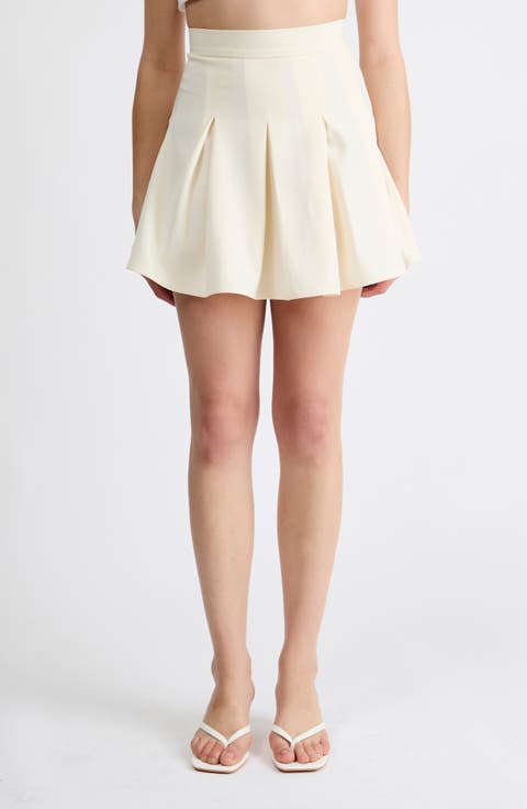 Juliet Pleated Skater Miniskirt