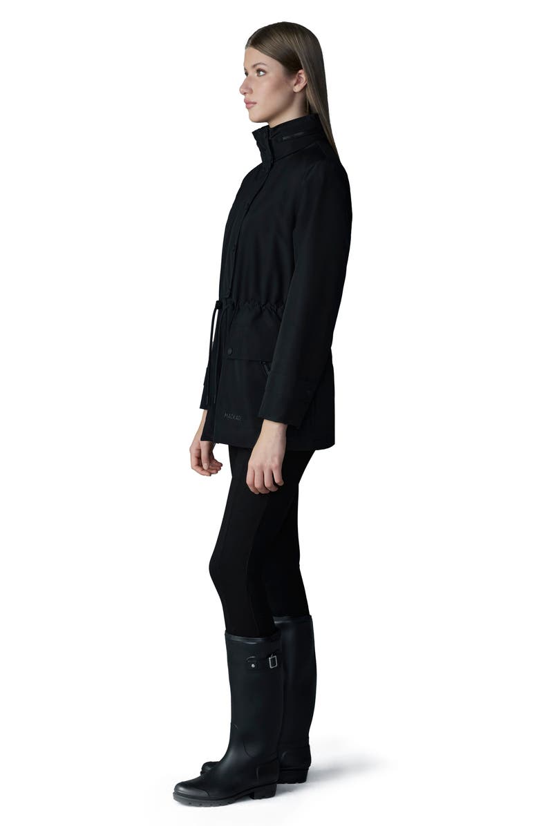 Mackage Keryn Hooded Rain Jacket, Alternate, color, Black