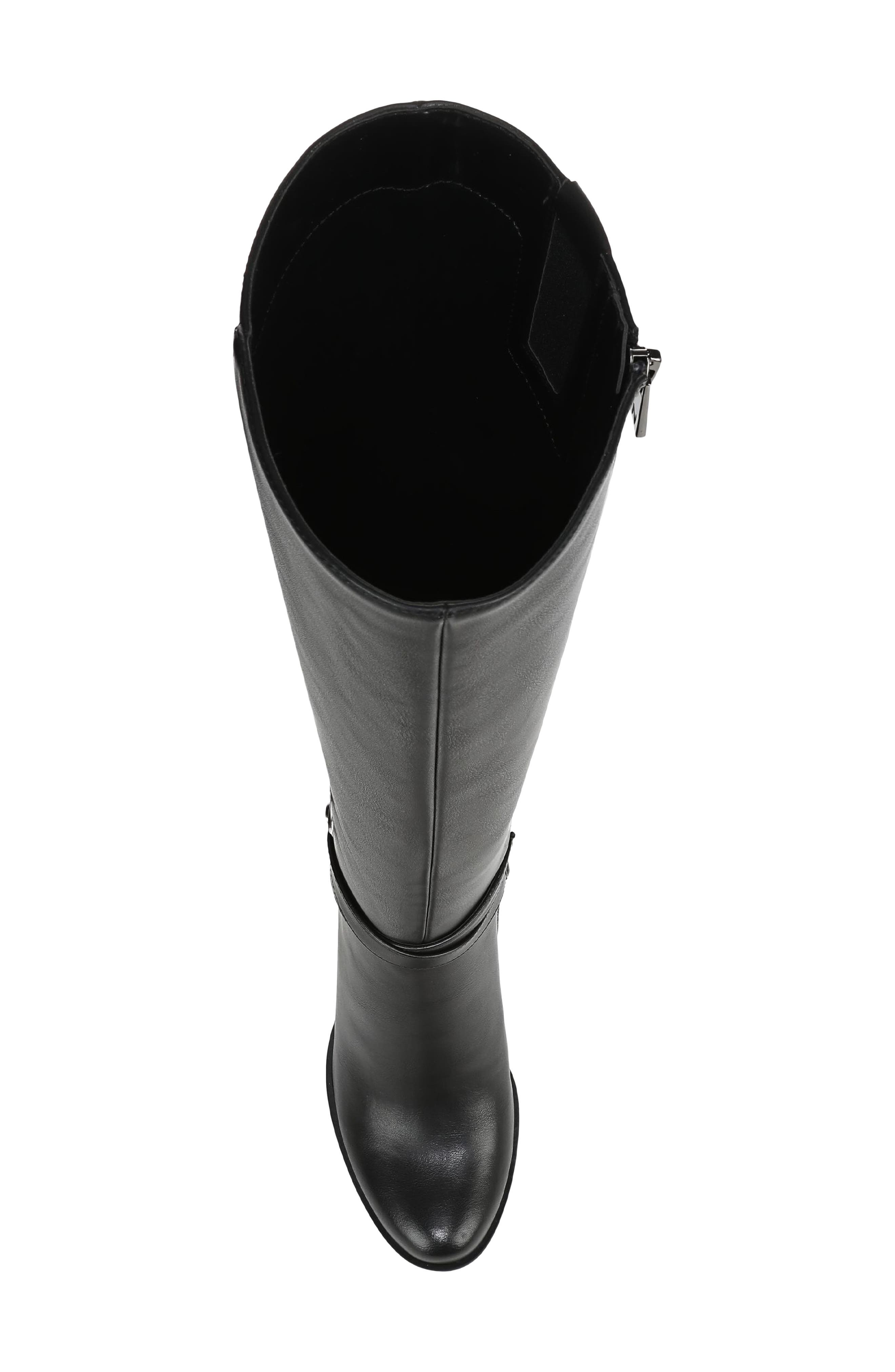 Naturalizer Jane Riding Boot, Alternate, color, Black Faux Leather