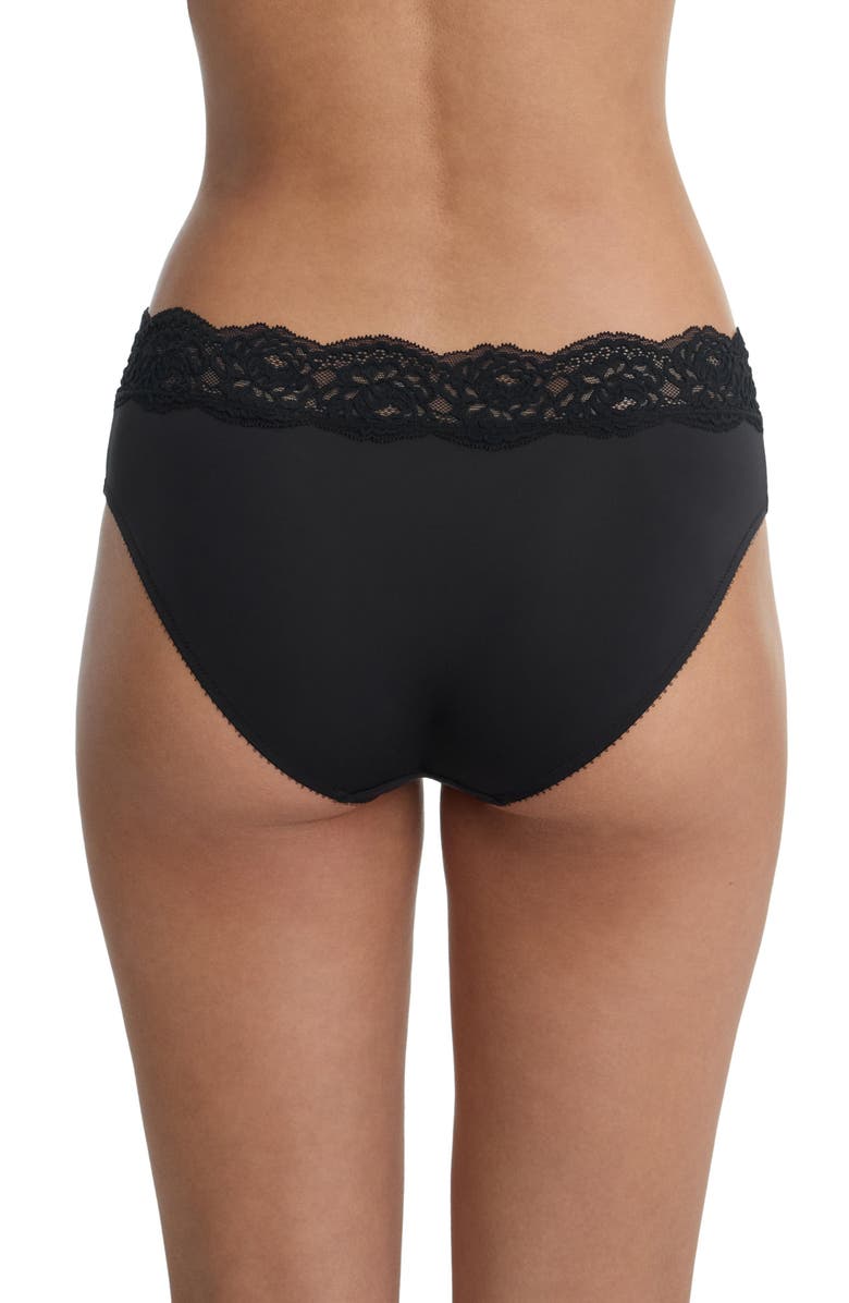 Skarlett Blue Divine Lace Trim Hipster, Alternate, color, Black