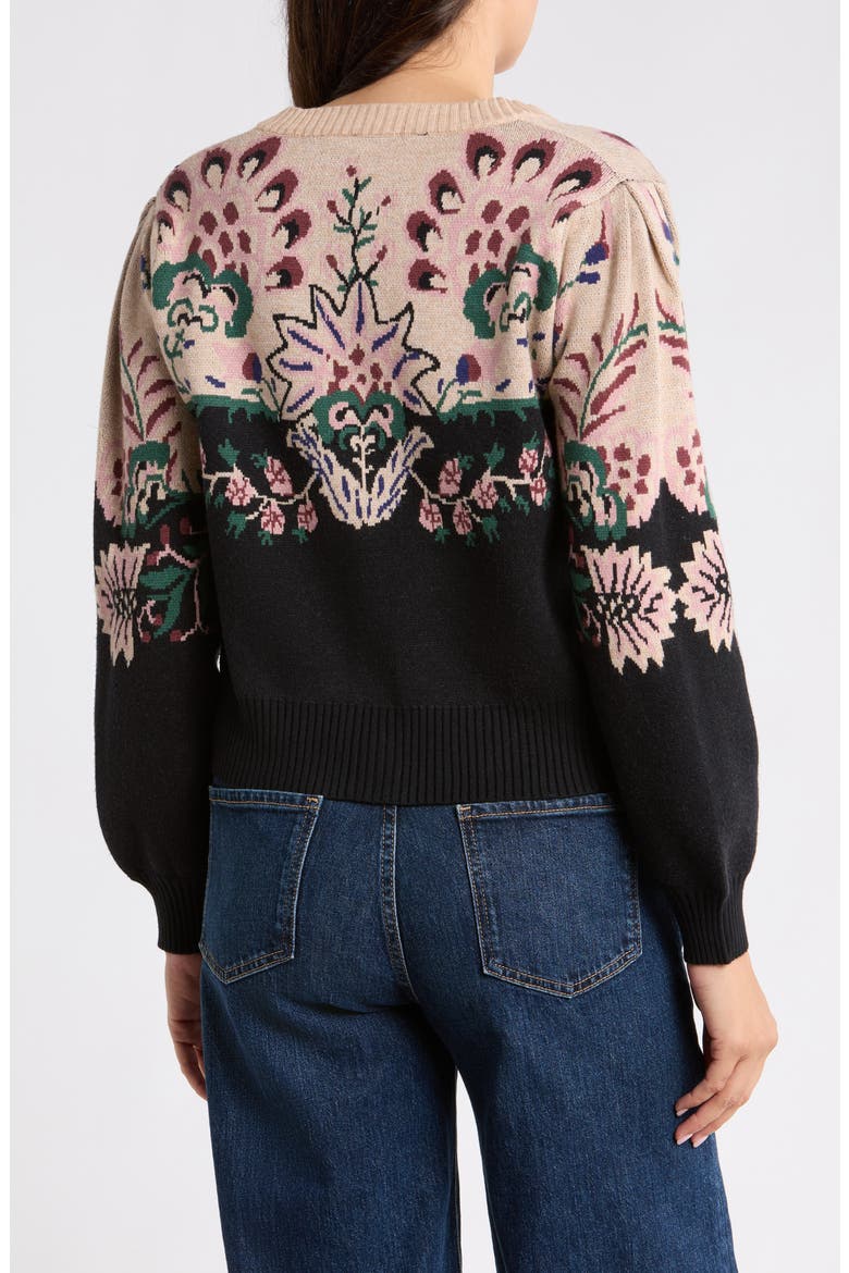 Jacquard Cardigan, Main, color, GARDEN PRINT