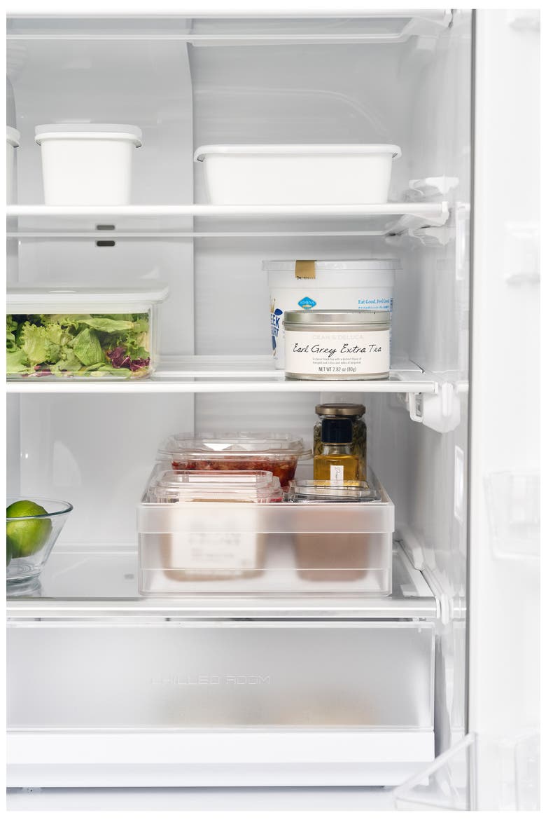 Wide Fridge Organizer Bin, Alternate, color, WHITE