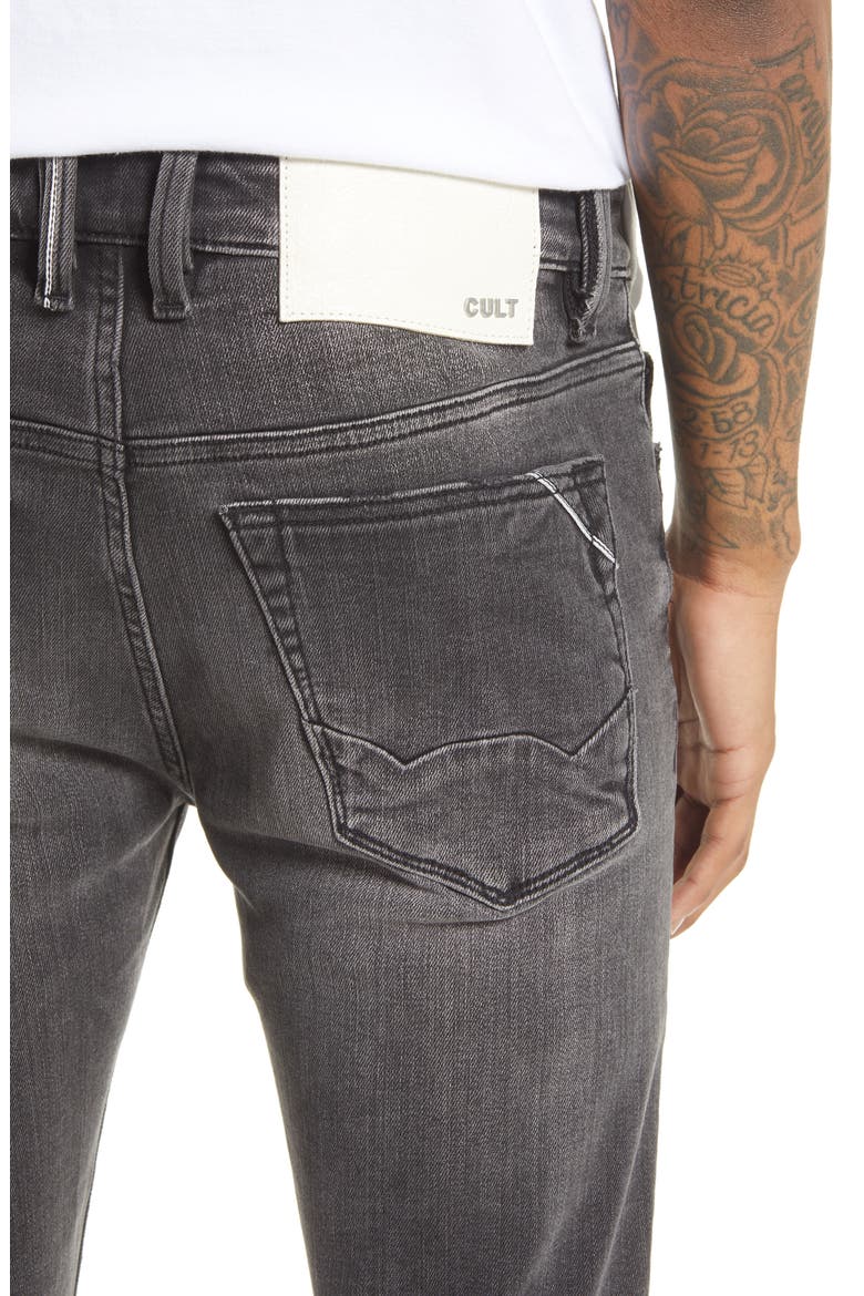 Punk Men's Distressed Super Skinny Jeans, Alternate, color, FLINT