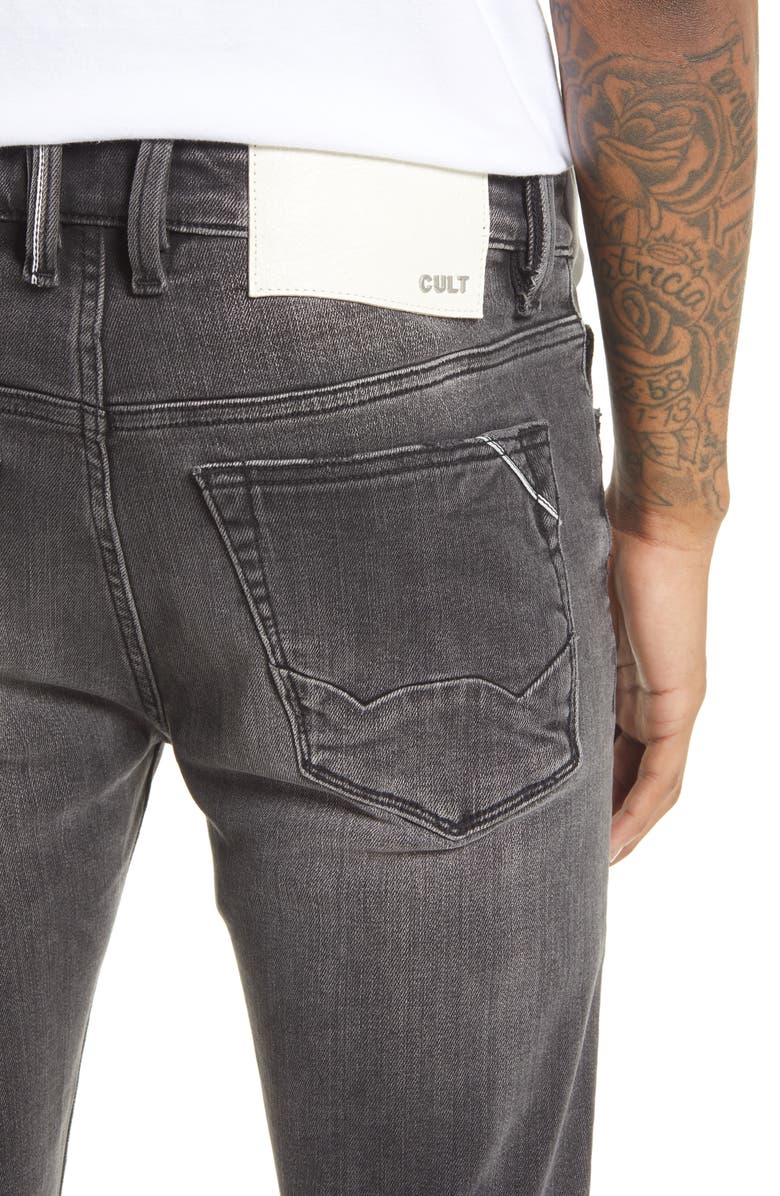 Cult of Individuality Punk Men's Distressed Super Skinny Jeans, Alternate, color, Flint