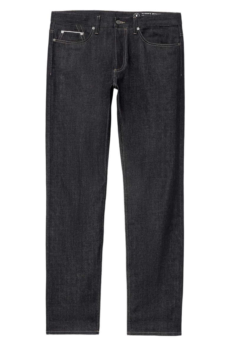 Slim Straight Leg Selvedge Jeans, Alternate, color, INDIGO SELVEDGE