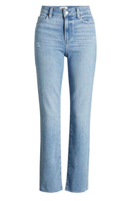 PAIGE PAIGE CINDY HIGH WAIST RAW HEM ANKLE STRAIGHT LEG JEANS