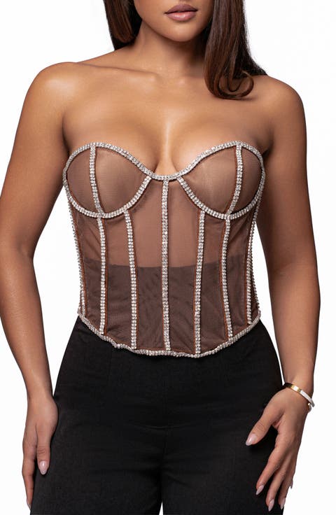 Rhinestone Corset Top