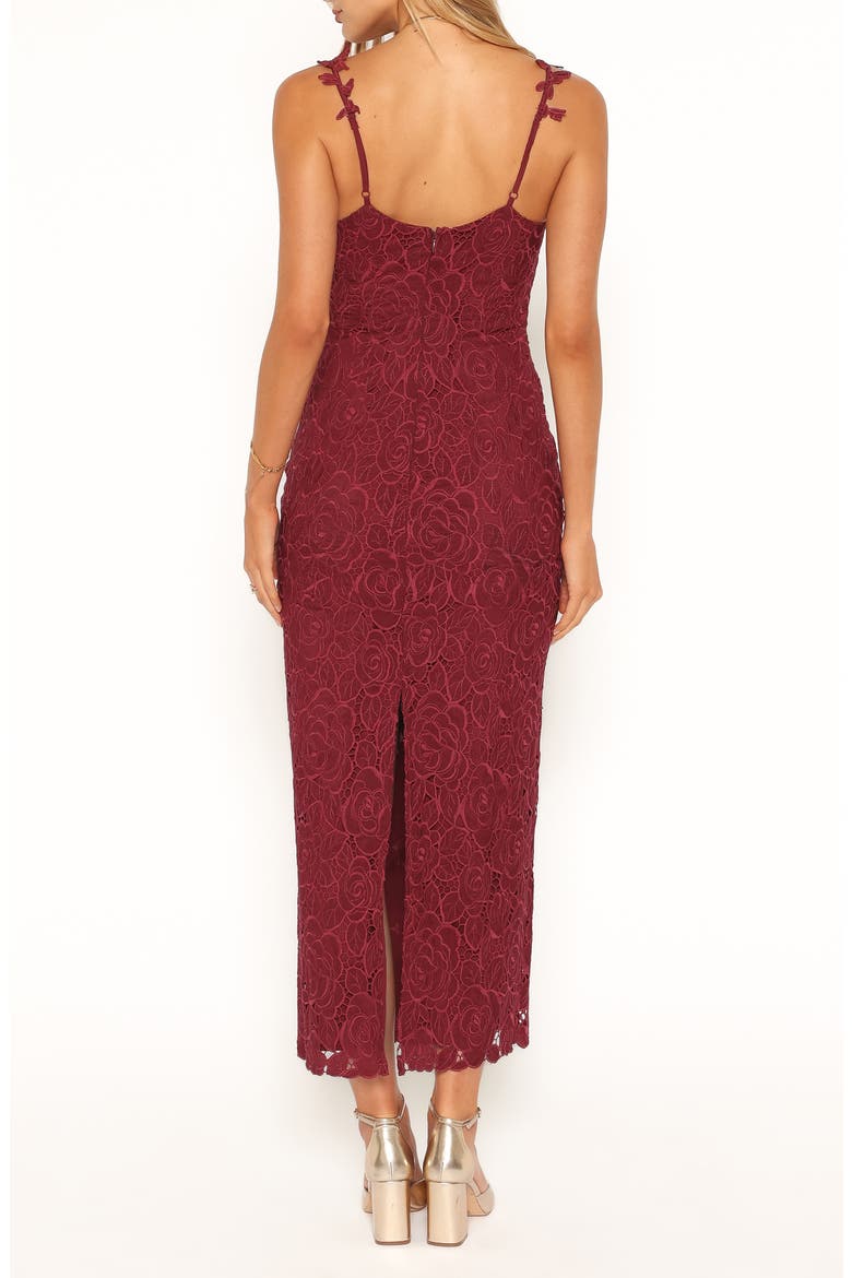 Rosana Lace Maxi Dress, Alternate, color, CHERRY