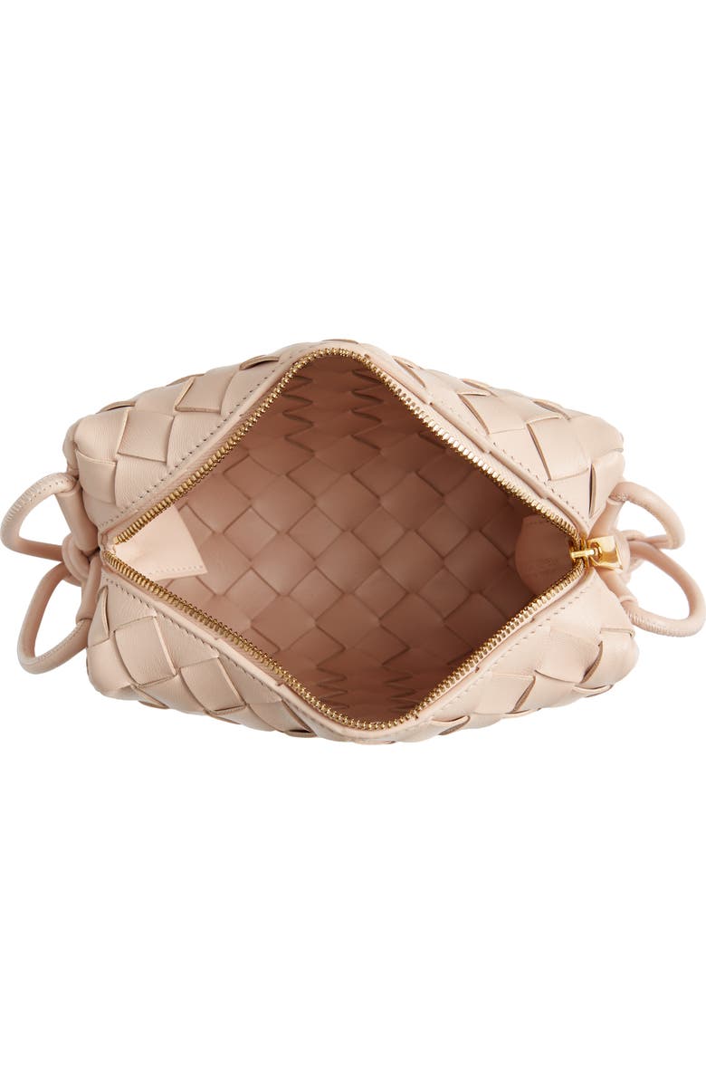 Bottega Veneta Small Intrecciato Leather Crossbody Bag, Alternate, color, Lotus/ Gold