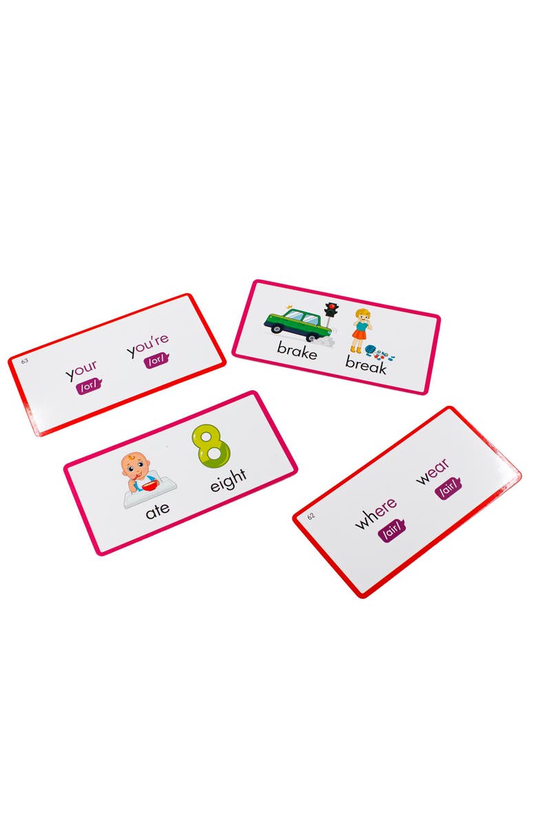Junior Learning Rainbow Phonics Homophones Word Flash Cards, Alternate, color, Multicolored