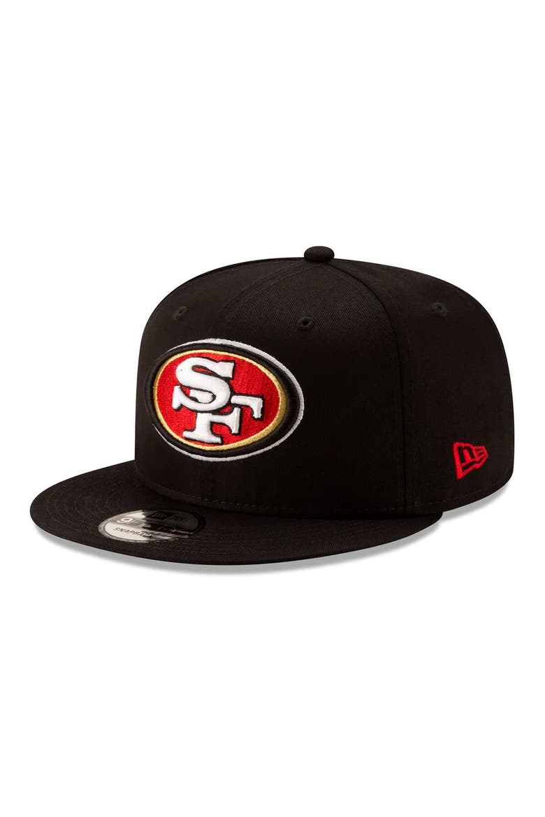 Men's New Era Black San Francisco 49ers 80th Anniversary Side Patch 9FIFTY Snapback Hat, Alternate, color, Black