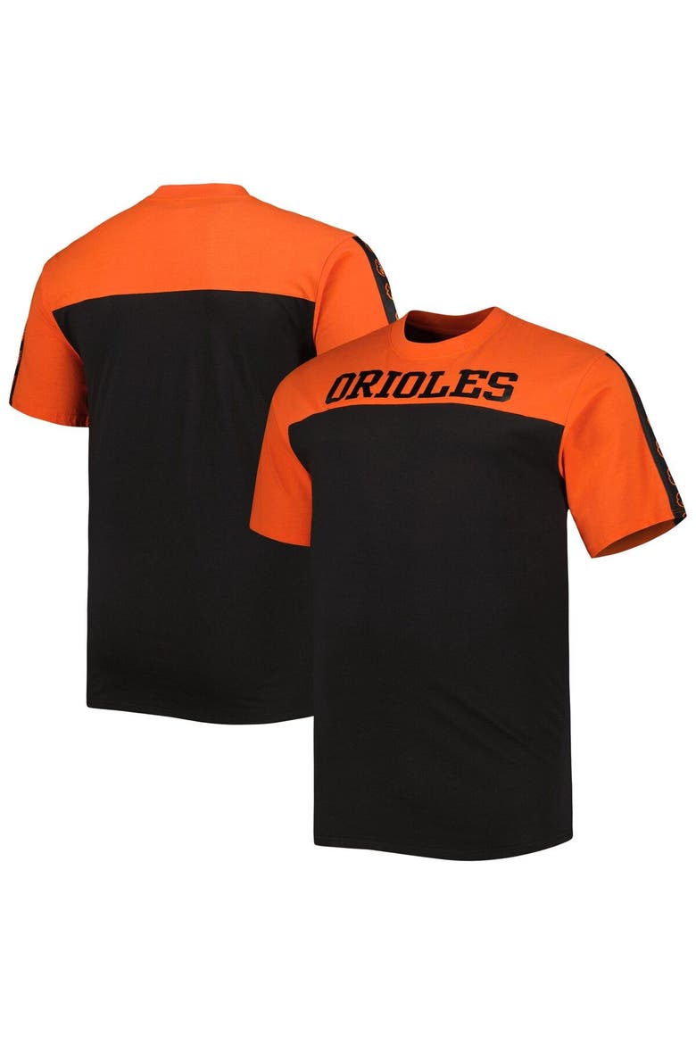 Men's Orange/Black Baltimore Orioles Big & Tall Yoke Knit T-Shirt, Main, color, Orange