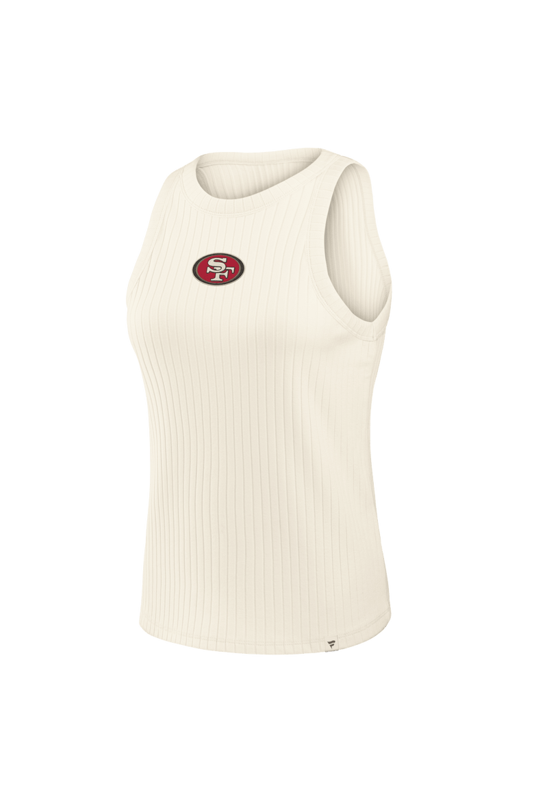 Women's Fanatics Cream San Francisco 49ers Star Play Tri-Blend Ribbed Tank Top, Alternate, color, Cream
