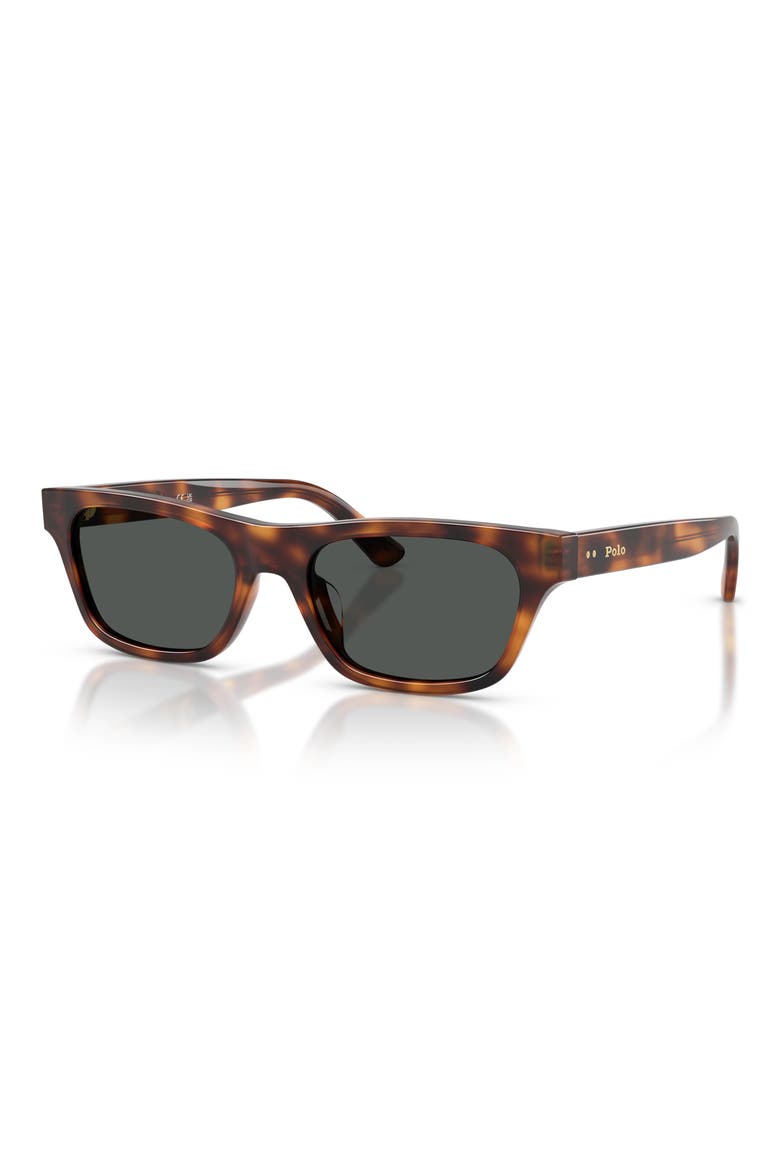 PH4238U 53mm Rectangle Sunglasses, Alternate, color, SHINY MARRONE TARTARUGA / GREY