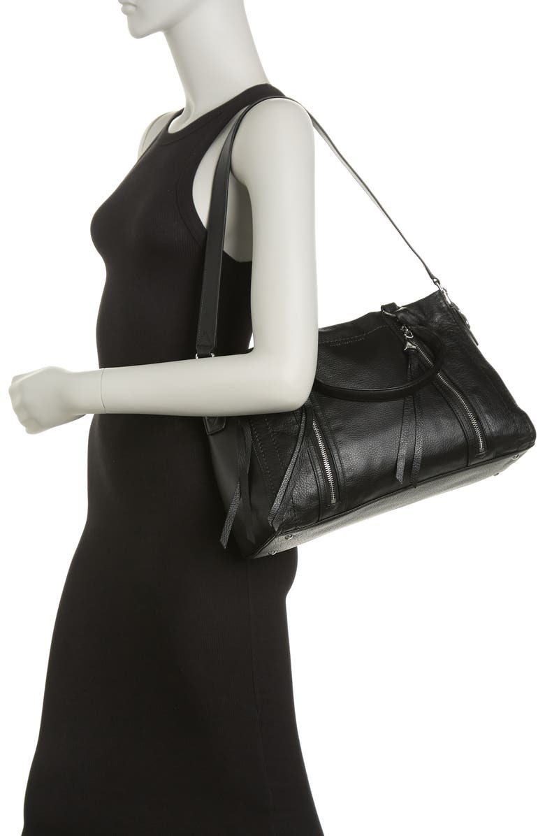 Aimee Kestenberg Zip Me Up Triple Entry Leather Satchel, Alternate, color,