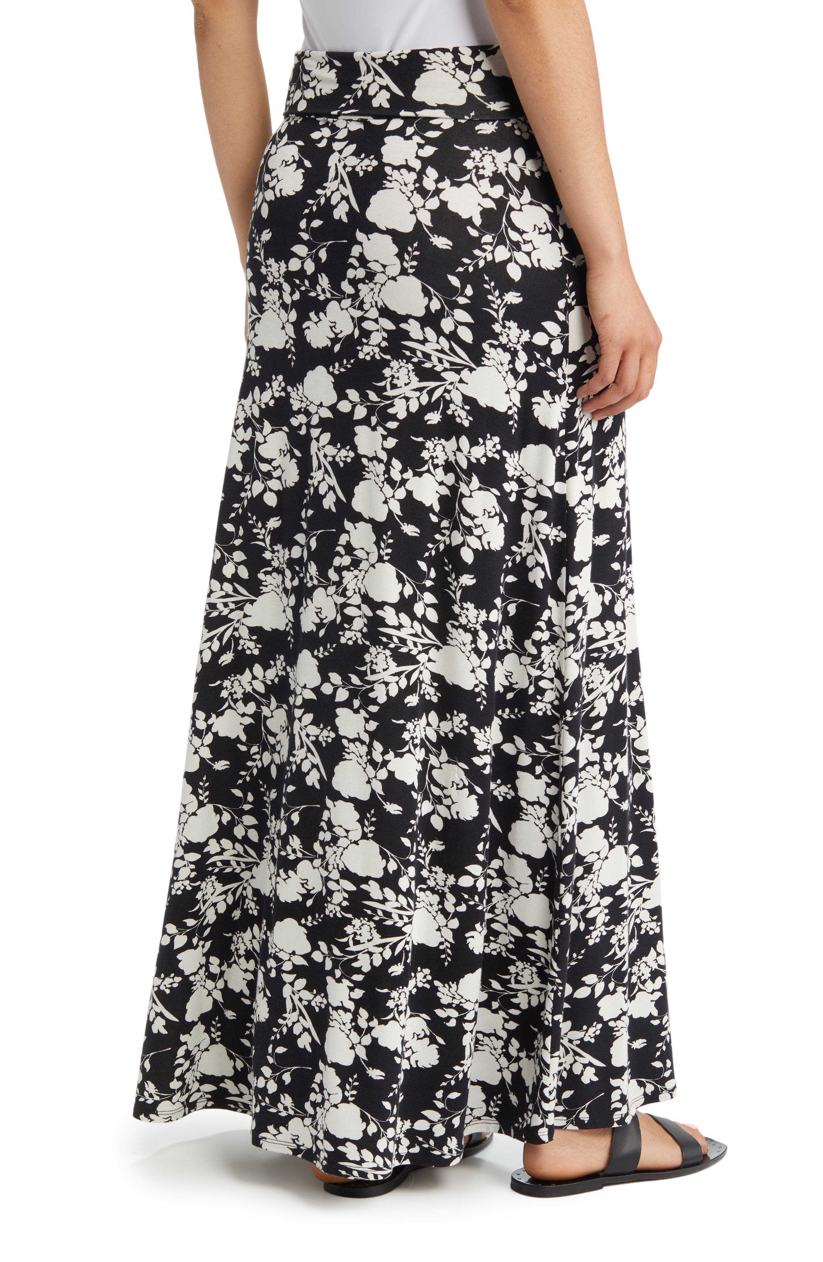 Loveappella Floral Roll Top Maxi Skirt (Women) | Nordstromrack