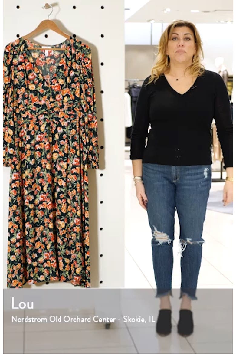 Floral Print Long Sleeve Dress video
