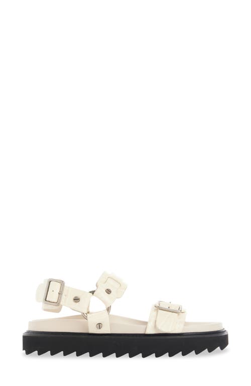Acne Studios Leather Platform Sandals In Light Beige
