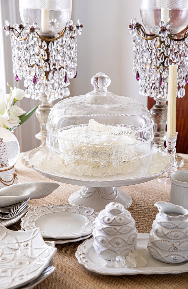 Juliska Berry & Thread Ceramic Cake Stand, Alternate, color, Whitewash