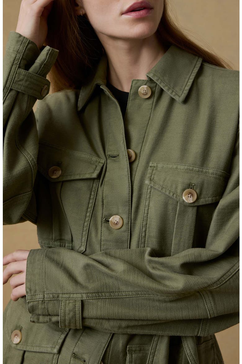 Safari Stretch Organic Cotton Jacket, Alternate, color, MOSS