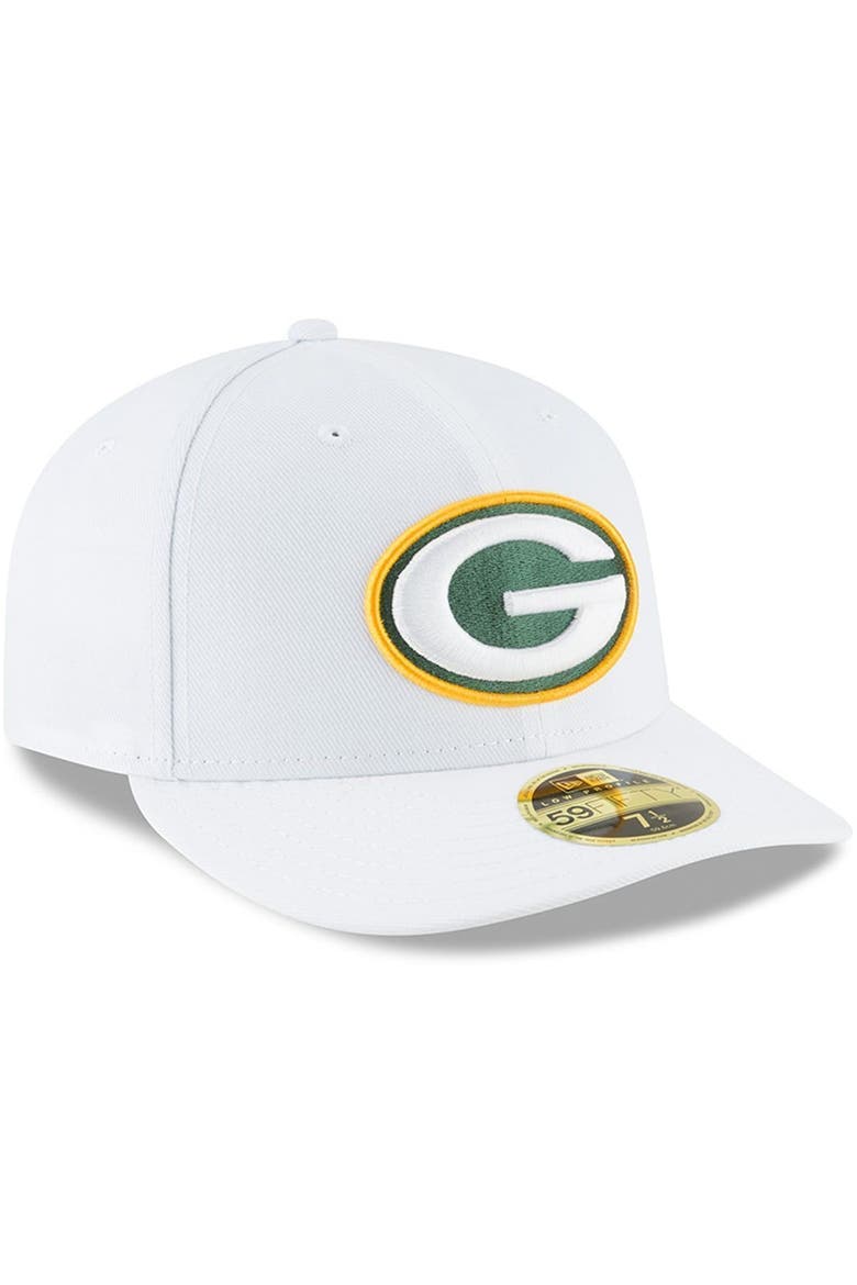 Men's New Era White Green Bay Packers Omaha Low Profile 59FIFTY Fitted Hat, Alternate, color, WHITE