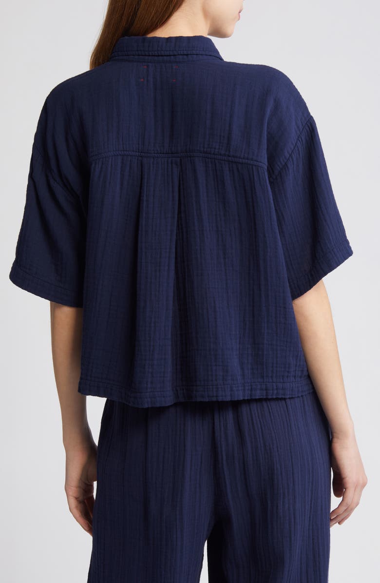 XÍRENA Ansel Cotton Gauze Button-Up Shirt, Alternate, color, 