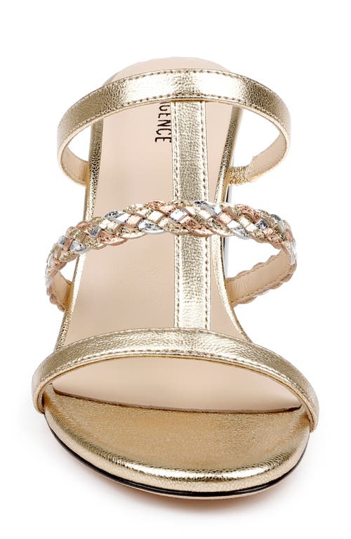 Shop L Agence L'agence Heromin Slide Sandal In Gold Multi