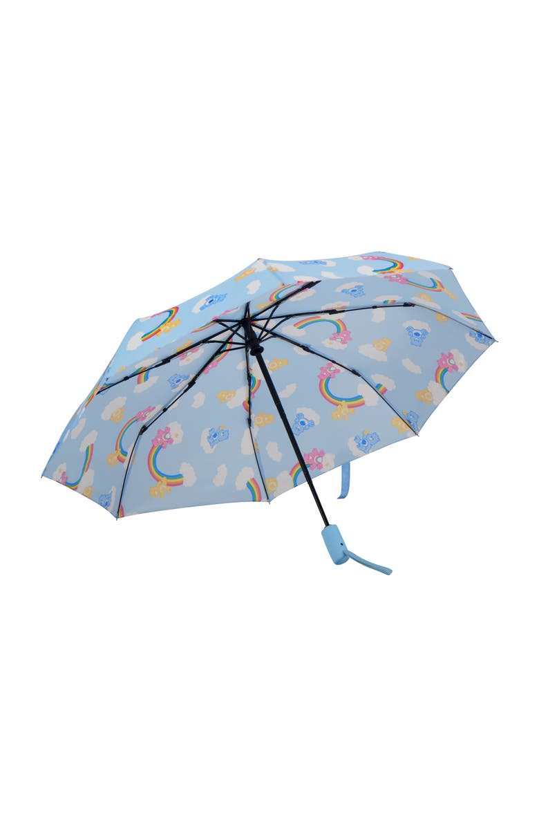 Care Bears Adult Rain Umbrella 39" Automatic Folding, Compact & Travel-Friendly, Alternate, color, Blue