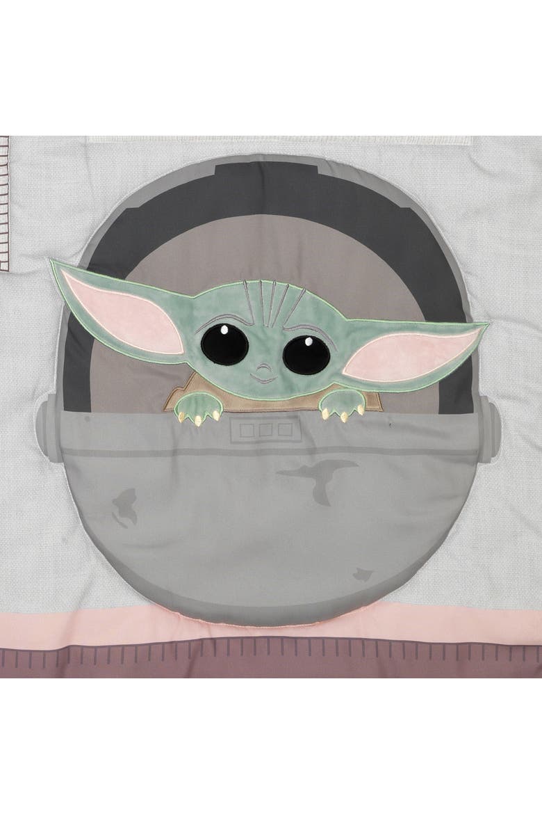 Star Wars The Child Baby Yoda Nursery 3-Piece Baby Crib Bedding Set, Alternate, color, Multicolor