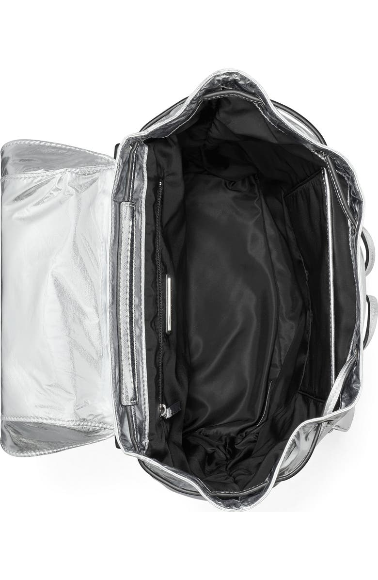 Tory Burch Virginia Metallic Nylon Backpack, Alternate, color,