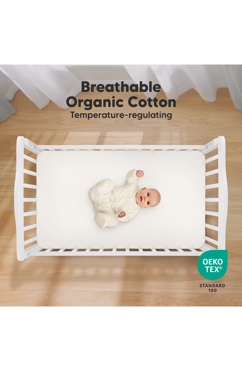 KeaBabies Soothe Fitted Crib Sheet, Alternate, color, Cloud