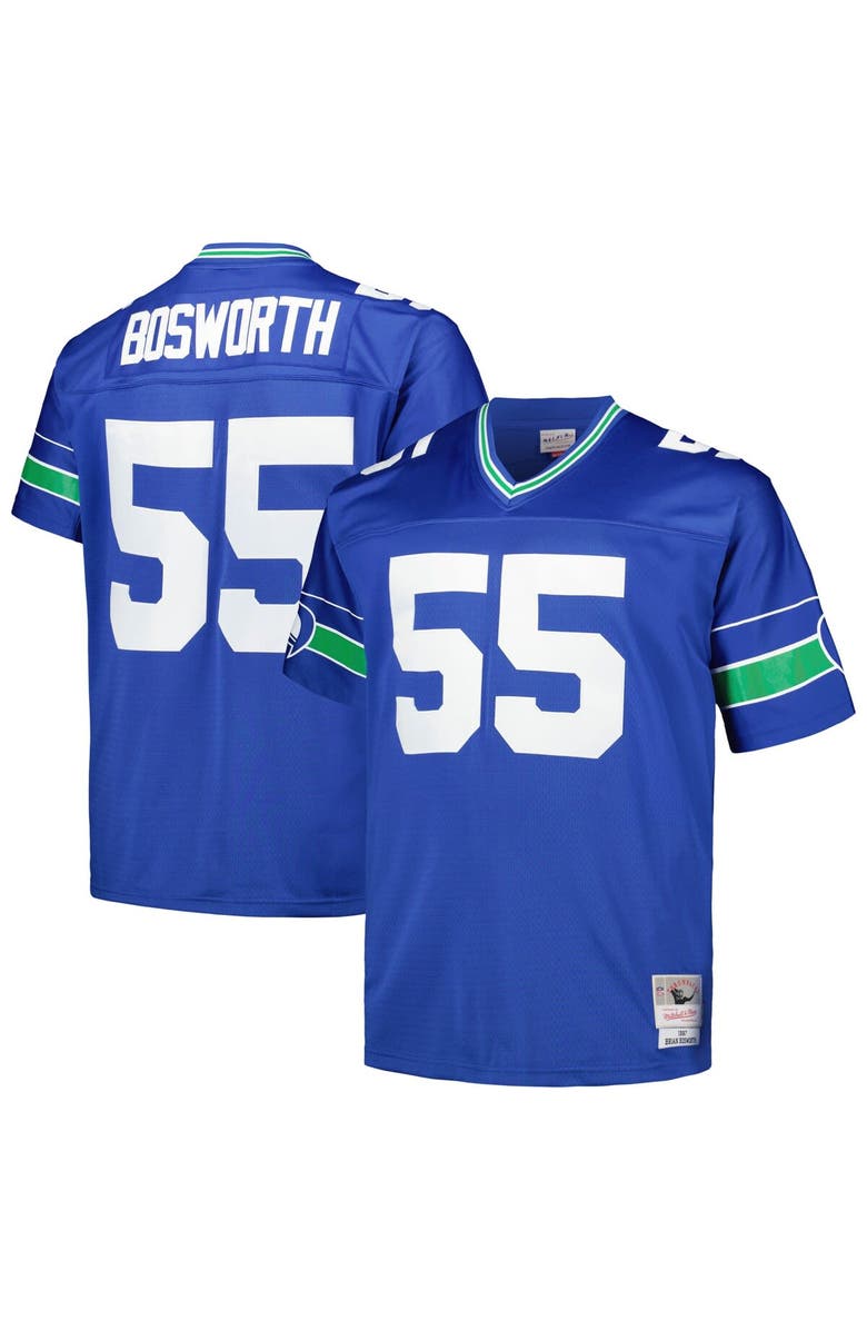 Mitchell & Ness Men's Mitchell & Ness Brian Bosworth Royal Seattle Seahawks Big & Tall 1987 Legacy Retired Player Jersey, Main, color, Royal