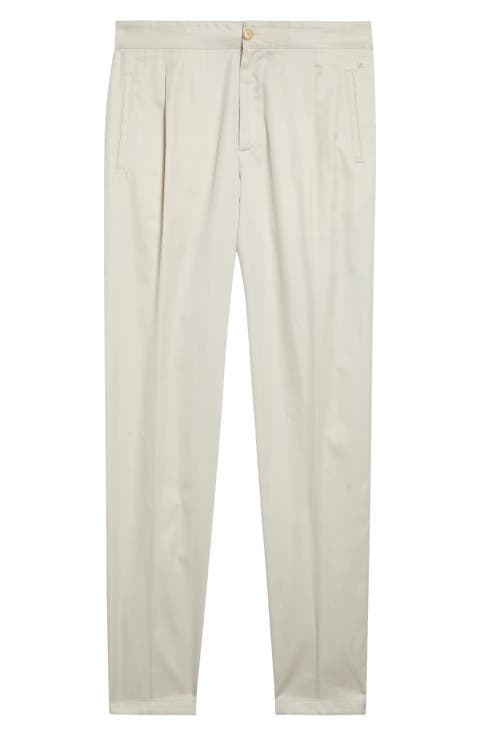 Single Pleat Cotton Pants