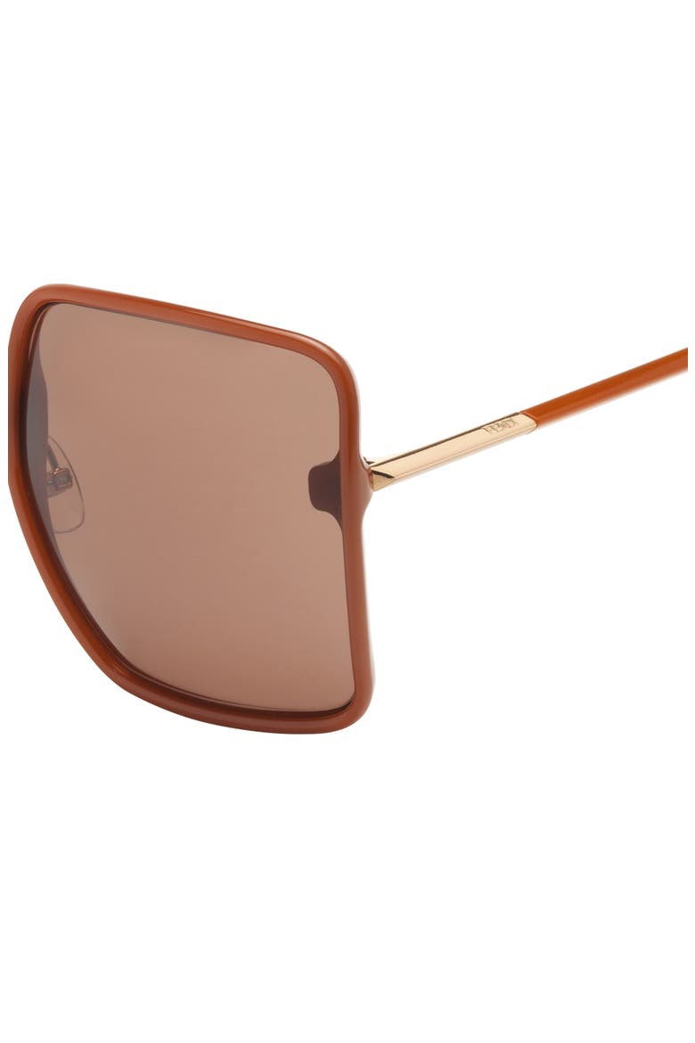 59mm Angular Sunglasses, Alternate, color, BRICK CORA/ PINK