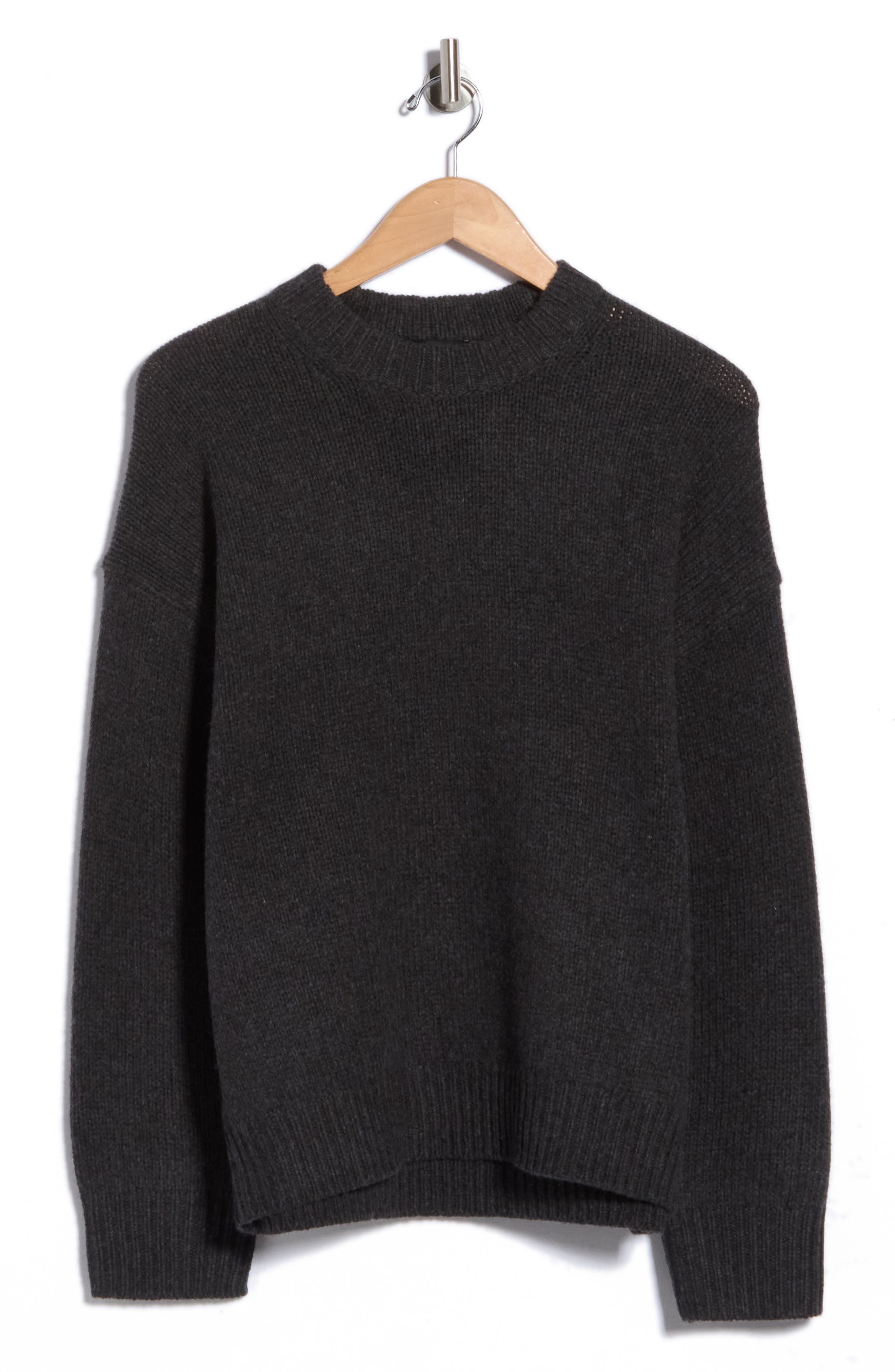 Oversized Crewneck Felted Wool & Cashmere Sweater