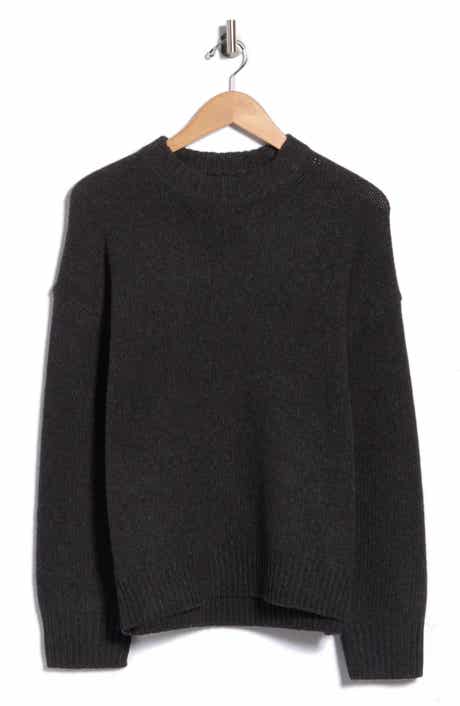 Oversized Crewneck Felted Wool & Cashmere Sweater