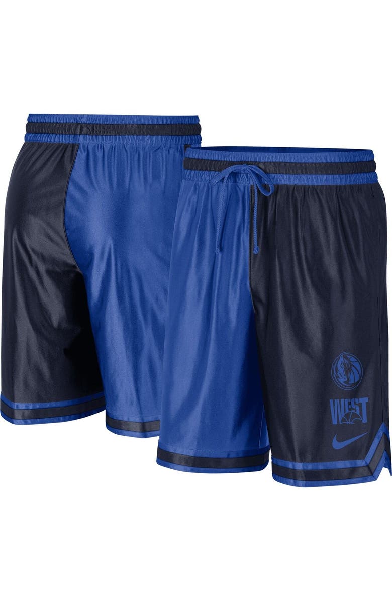 Nike Men's Nike Navy/Blue Dallas Mavericks Courtside Versus Force Split DNA Performance Shorts, Main, color, Navy