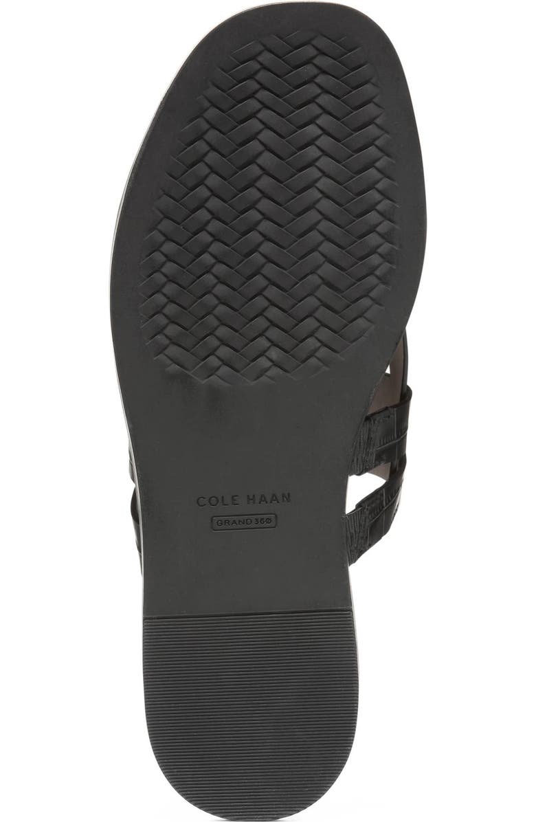 Cole Haan Estella Slingback Leather Sandal, Alternate, color, Black Croc Print Leather