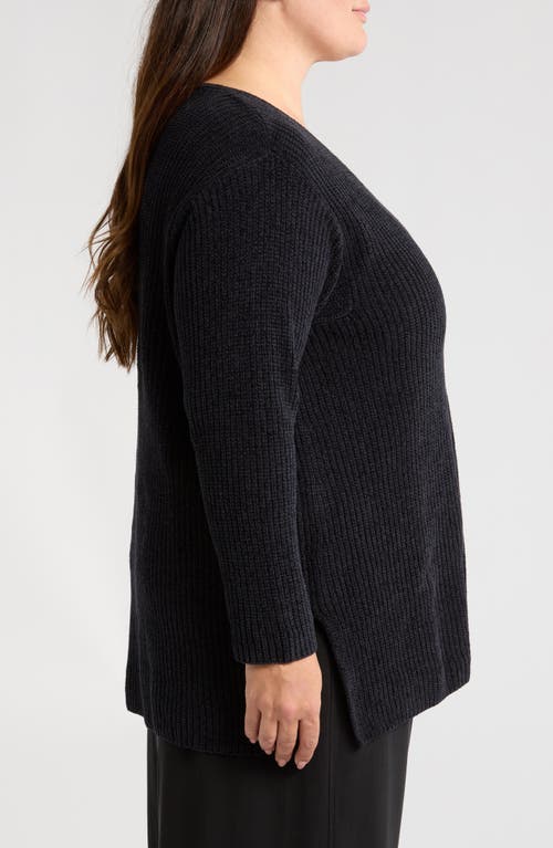 Eileen Fisher V-neck Organic Cotton Chenille Sweater