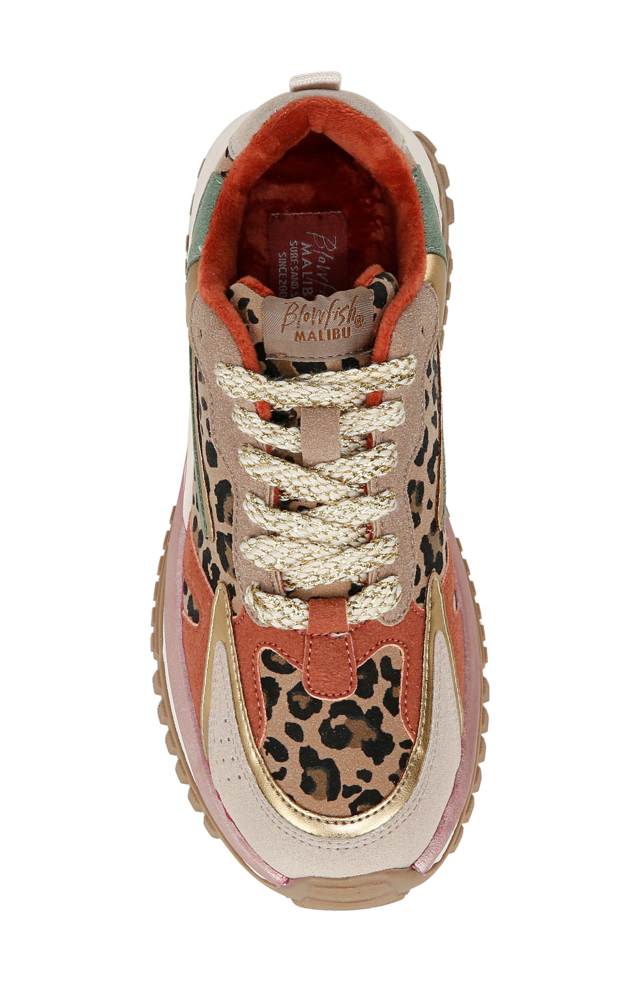 Blowfish Malibu Leo Sneaker, Alternate, color, Leopard Fabric/ Faux Leather