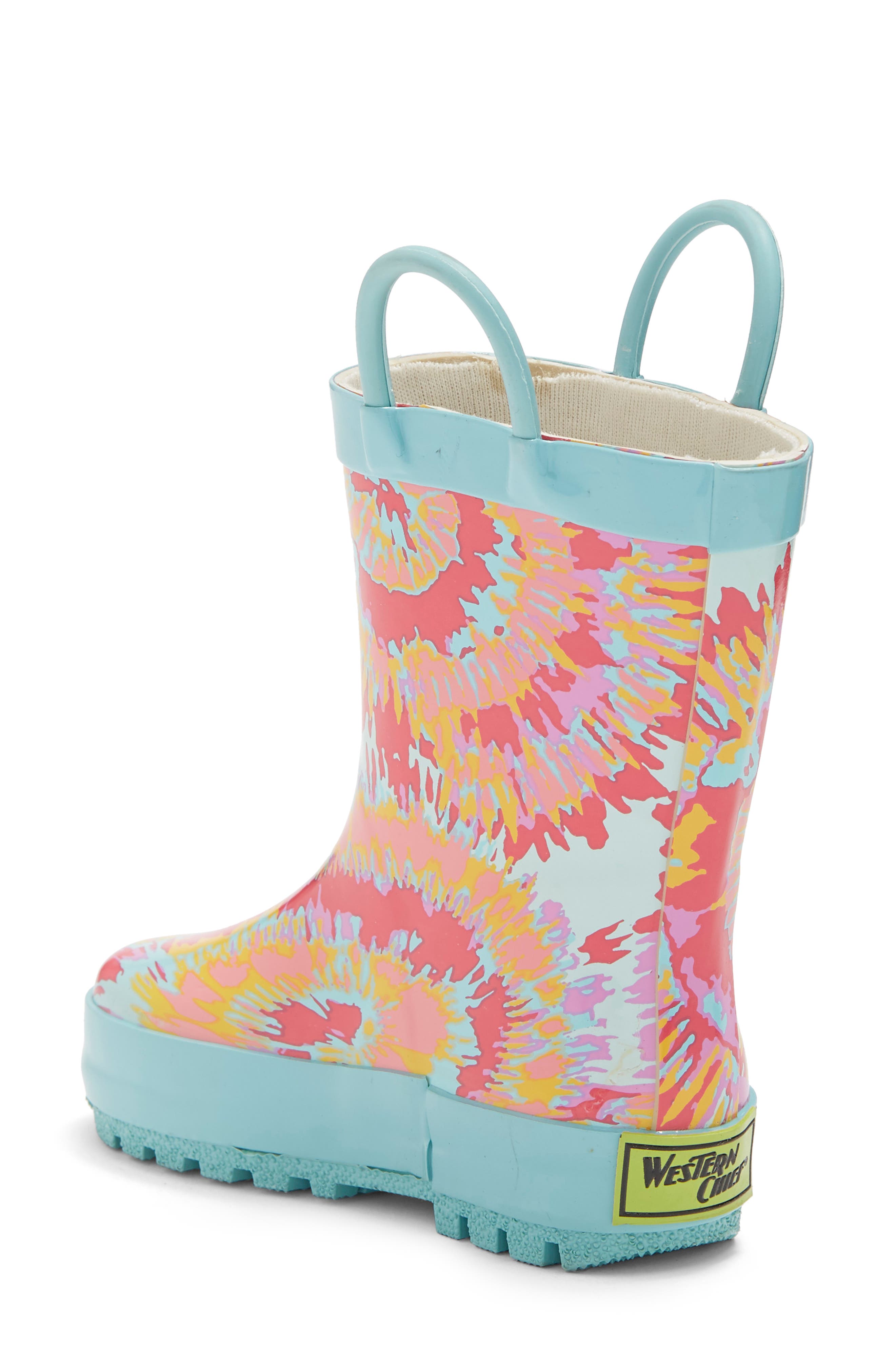 Western Chief Kids' Tie Dye Print Lug Rain Boot, Alternate, color, 