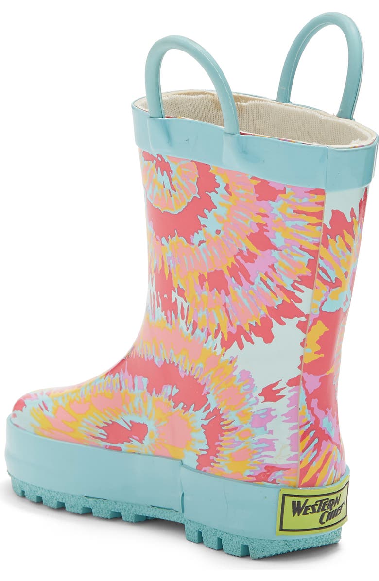Western Chief Kids' Tie Dye Print Lug Rain Boot, Alternate, color,