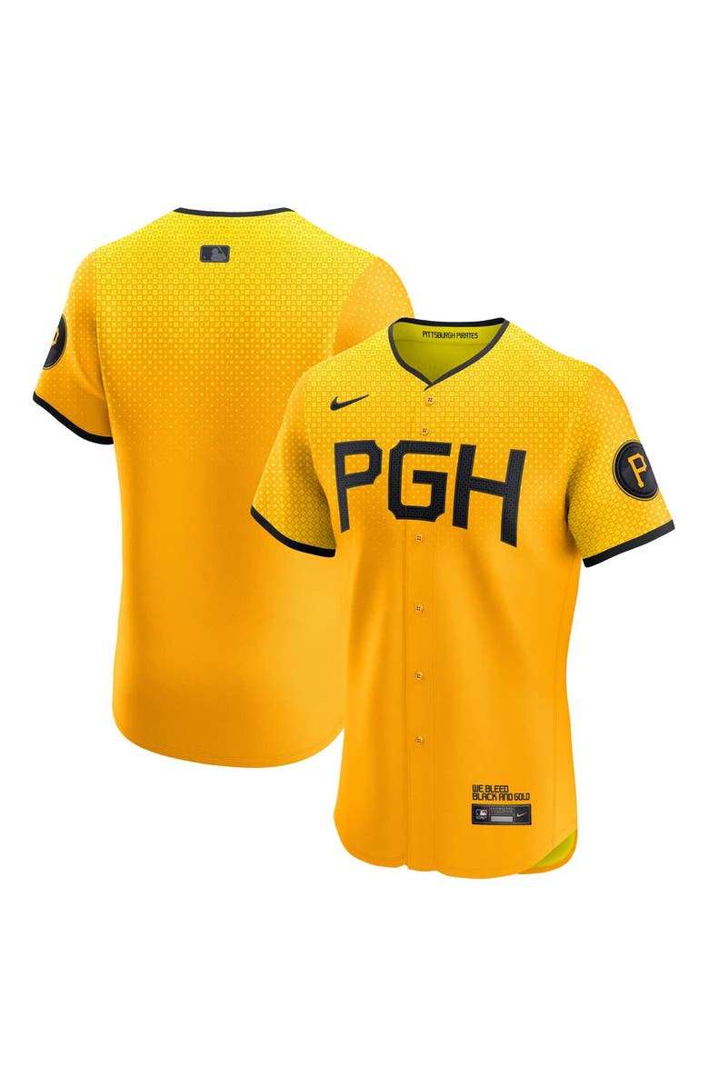 Nike Men's Nike Gold Pittsburgh Pirates City Connect  Elite Jersey, Alternate, color, Gold