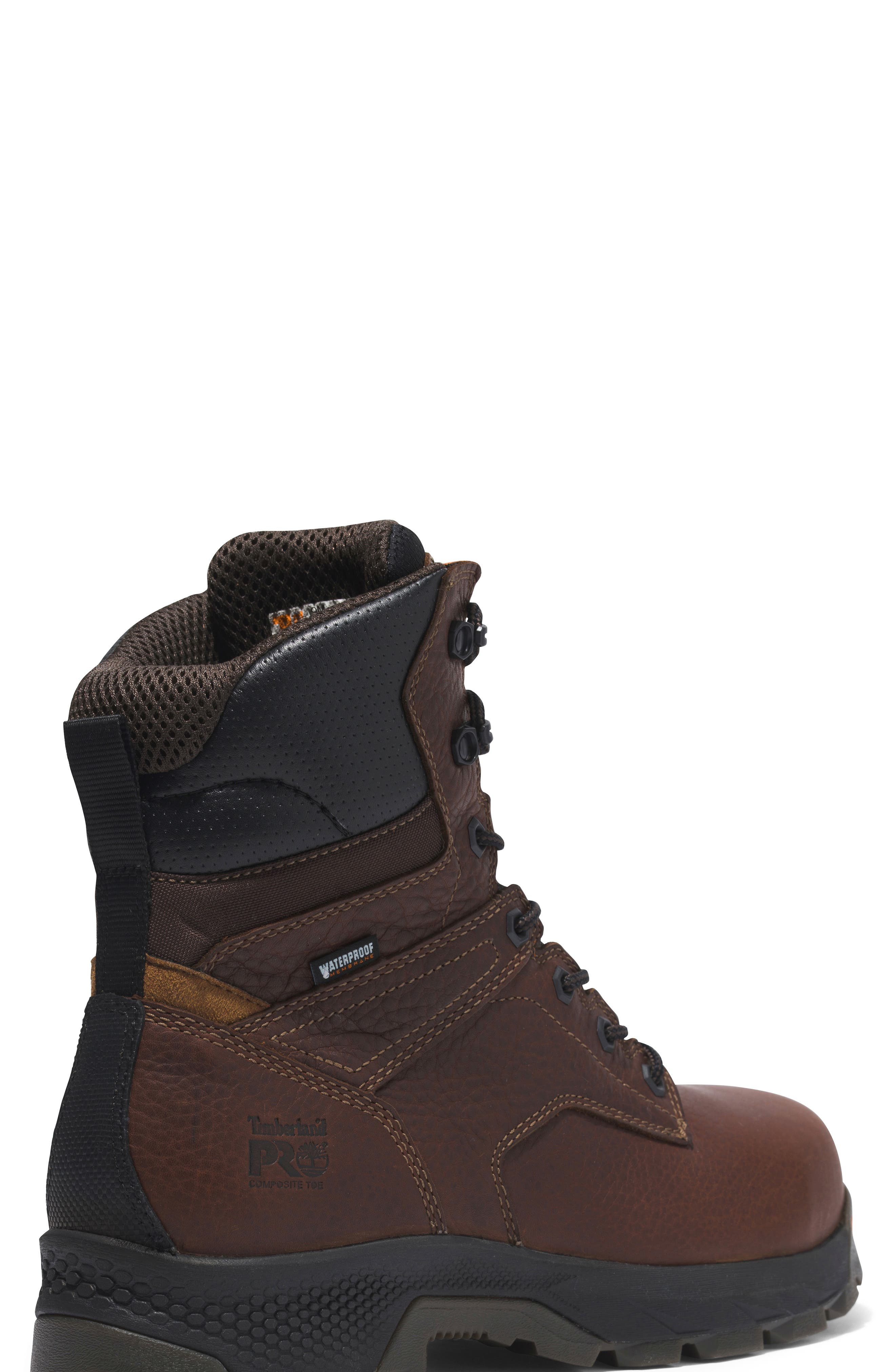 Timberland TiTAN EV 8" Composite Toe Waterproof Work Boot, Alternate, color, Brown